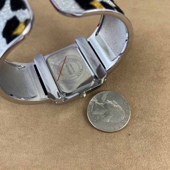 Stranda Leopard Spots Cuff Bracelet Watch - Picture 3 of 8